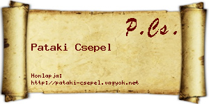 Pataki Csepel névjegykártya